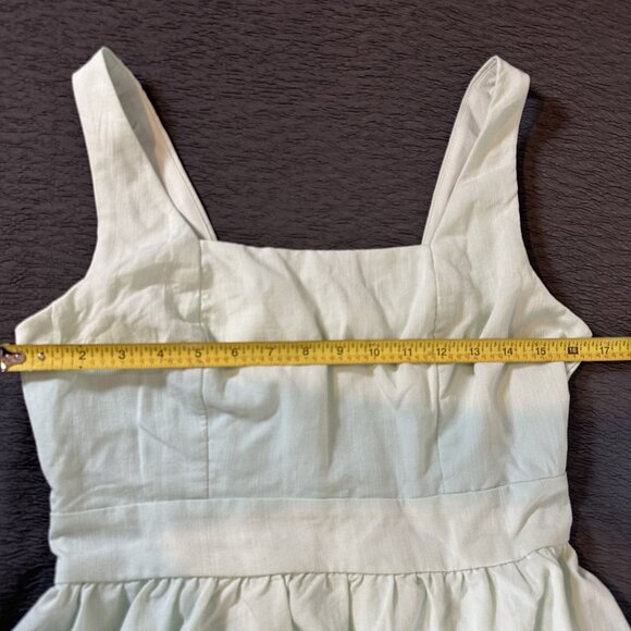 Mi Ami Mint Green Dress in Size Medium - Square neck, Pockets, Above the Knee - Picture 7 of 10